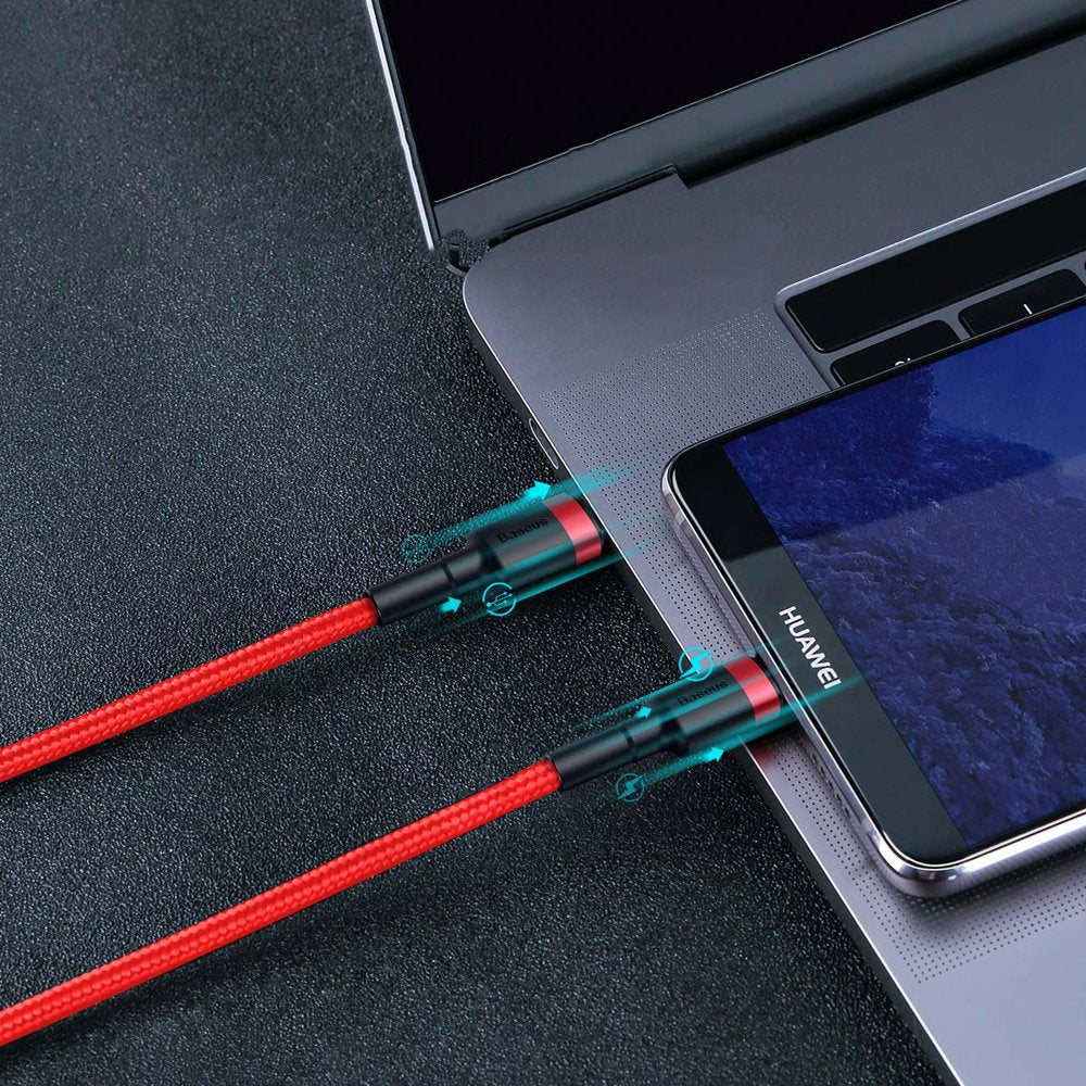 Baseus Cafule Cable wytrzymały nylonowy kabel przewód USB-C PD / USB-C PD PD2.0 60W 20V 3A QC3.0 2M