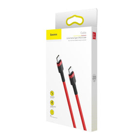 Baseus Cafule Cable wytrzymały nylonowy kabel przewód USB-C PD / USB-C PD PD2.0 60W 20V 3A QC3.0 2M