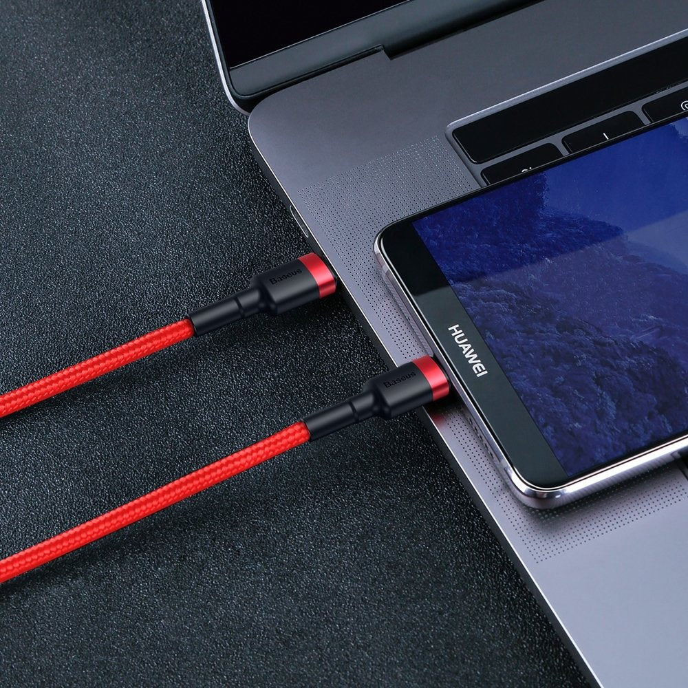 Baseus Cafule Cable wytrzymały nylonowy kabel przewód USB-C PD / USB-C PD PD2.0 60W 20V 3A QC3.0 2M