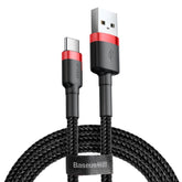 Baseus Cafule Cable wytrzymały nylonowy kabel przewód USB / USB-C QC3.0 2A 3M