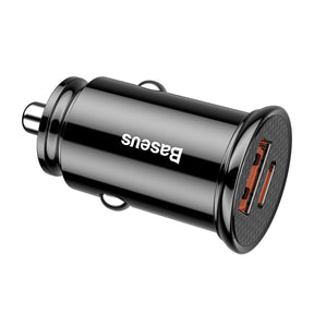 Baseus Circular PPS Ładowarka samochodowa USB-A + USB-C PD 3.0 QC 4.0 30W