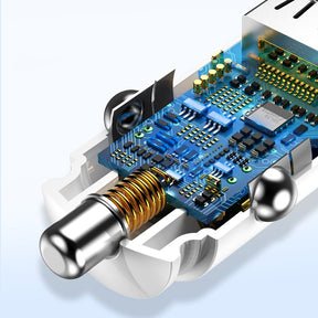 Baseus Circular Ładowarka samochodowa 2x USB QC3.0 SCP AFC 30W