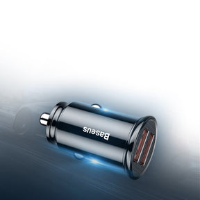 Baseus Circular Ładowarka samochodowa 2x USB QC3.0 SCP AFC 30W