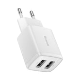 Baseus Compact Ładowarka sieciowa 2x USB-A 10.5W