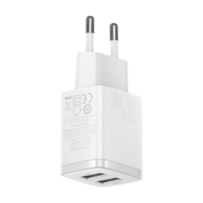 Baseus Compact Ładowarka sieciowa 2x USB-A 10.5W