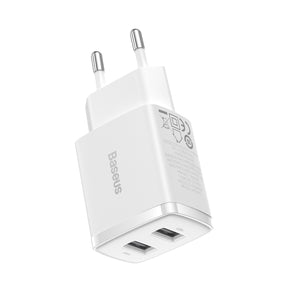 Baseus Compact Ładowarka sieciowa 2x USB-A 10.5W