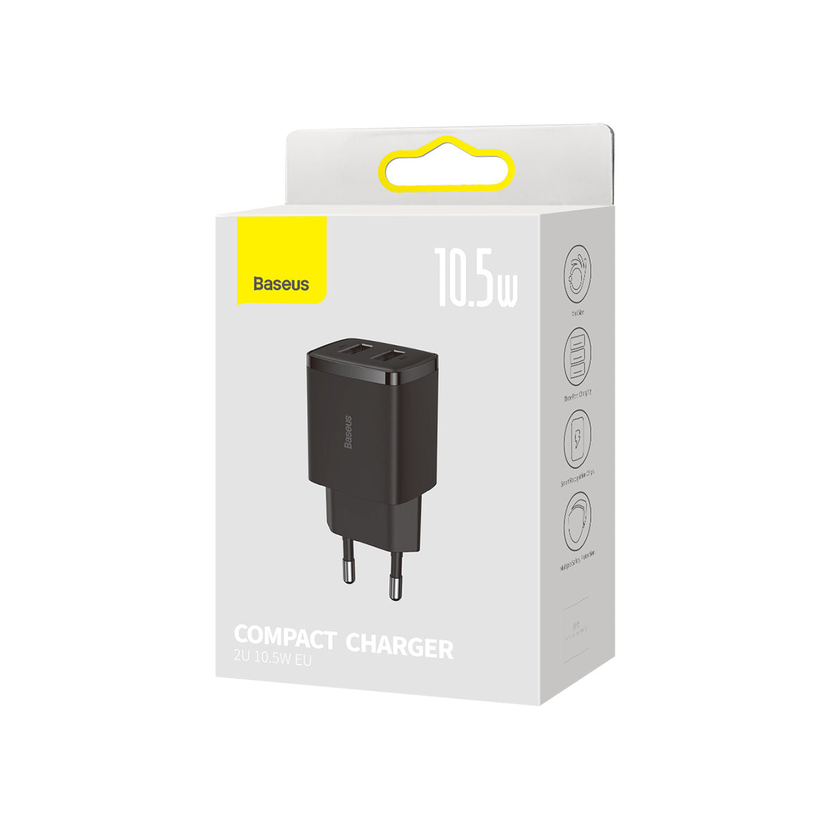 Baseus Compact Ładowarka sieciowa 2x USB 10.5W