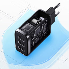 Baseus Compact ładowarka sieciowa 3x USB 17W
