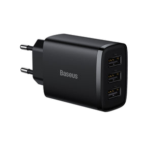 Baseus Compact ładowarka sieciowa 3x USB 17W