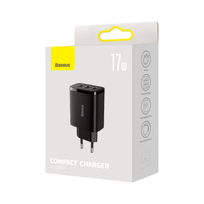 Baseus Compact ładowarka sieciowa 3x USB 17W