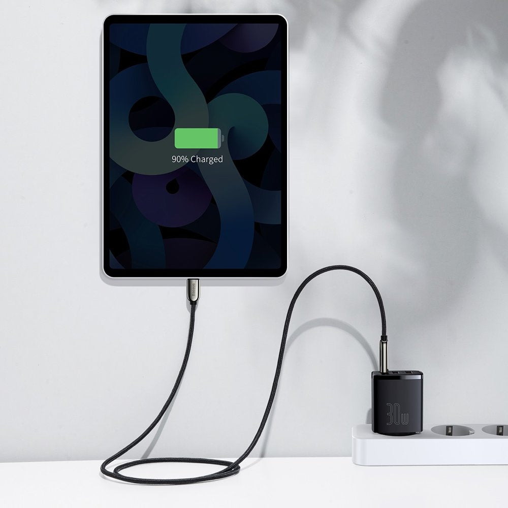 Baseus Compact Szybka ładowarka sieciowa 3-portowa 30W (USB-C + 2x USB-A)