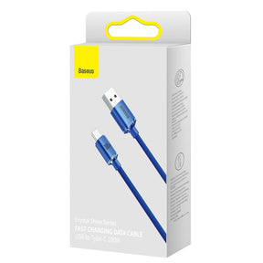 Baseus Crystal Shine Series Kabel USB-A – USB-C 100W 1,2m