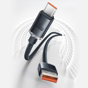 Baseus Crystal Shine Series Kabel USB-A – USB-C 100W 1,2m