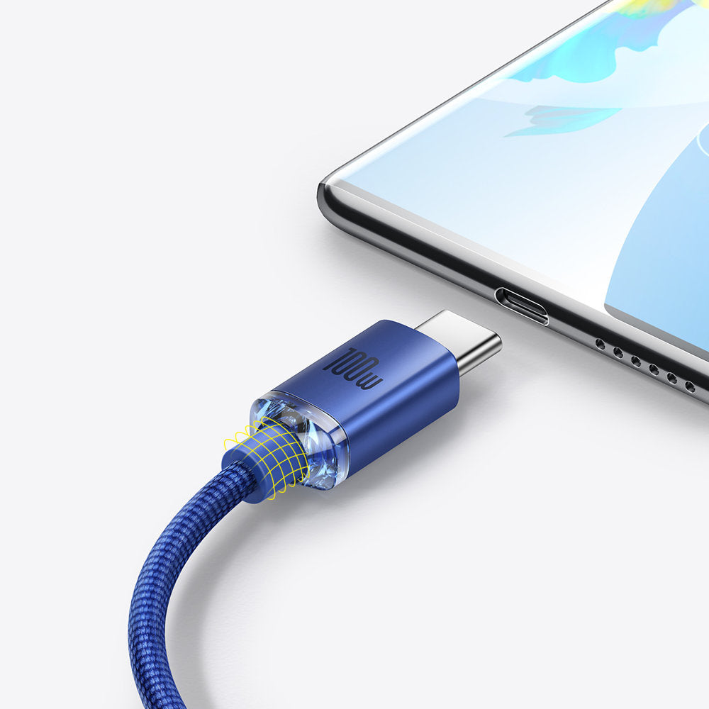 Baseus Crystal Shine Series Kabel USB-A – USB-C 100W 1,2m