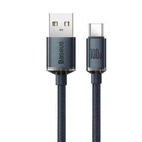 Baseus Crystal Shine Series kabel USB-A – USB-C 100W 2m