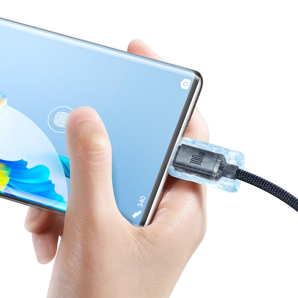 Baseus Crystal Shine Series kabel USB-A – USB-C 100W 2m