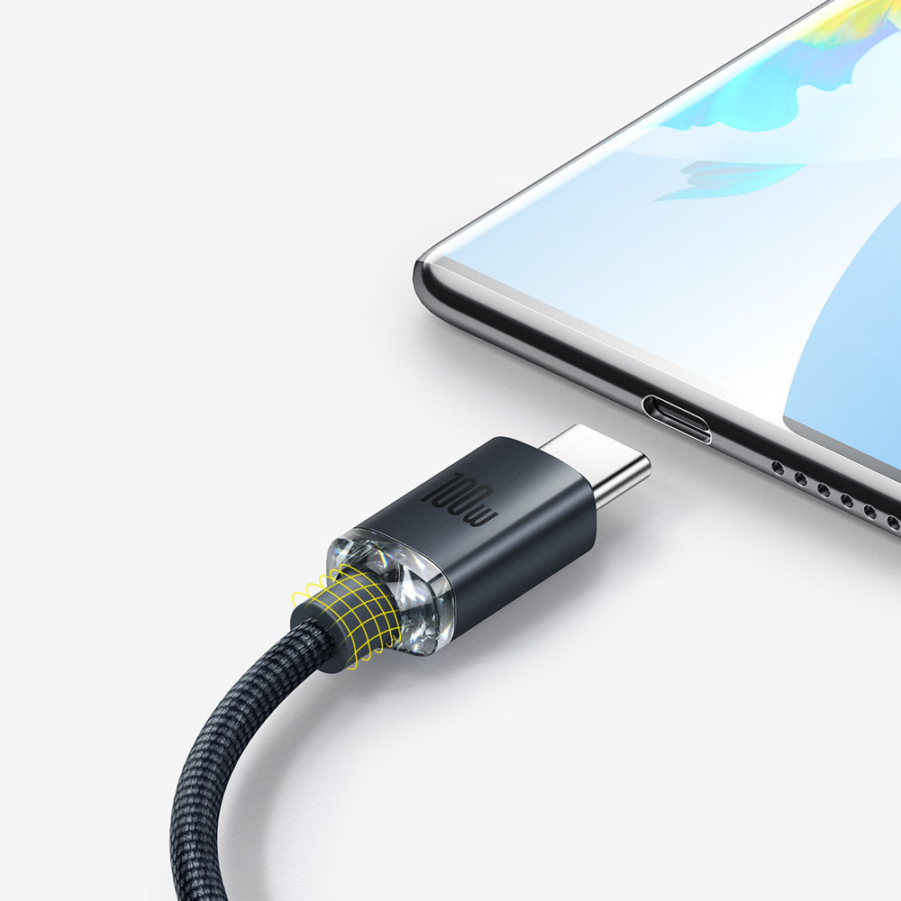 Baseus Crystal Shine Series kabel USB-A – USB-C 100W 2m