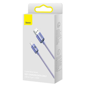 Baseus Crystal Shine Series kabel USB-A – USB-C do szybkiego ładowania i transferu danych 100W 2m