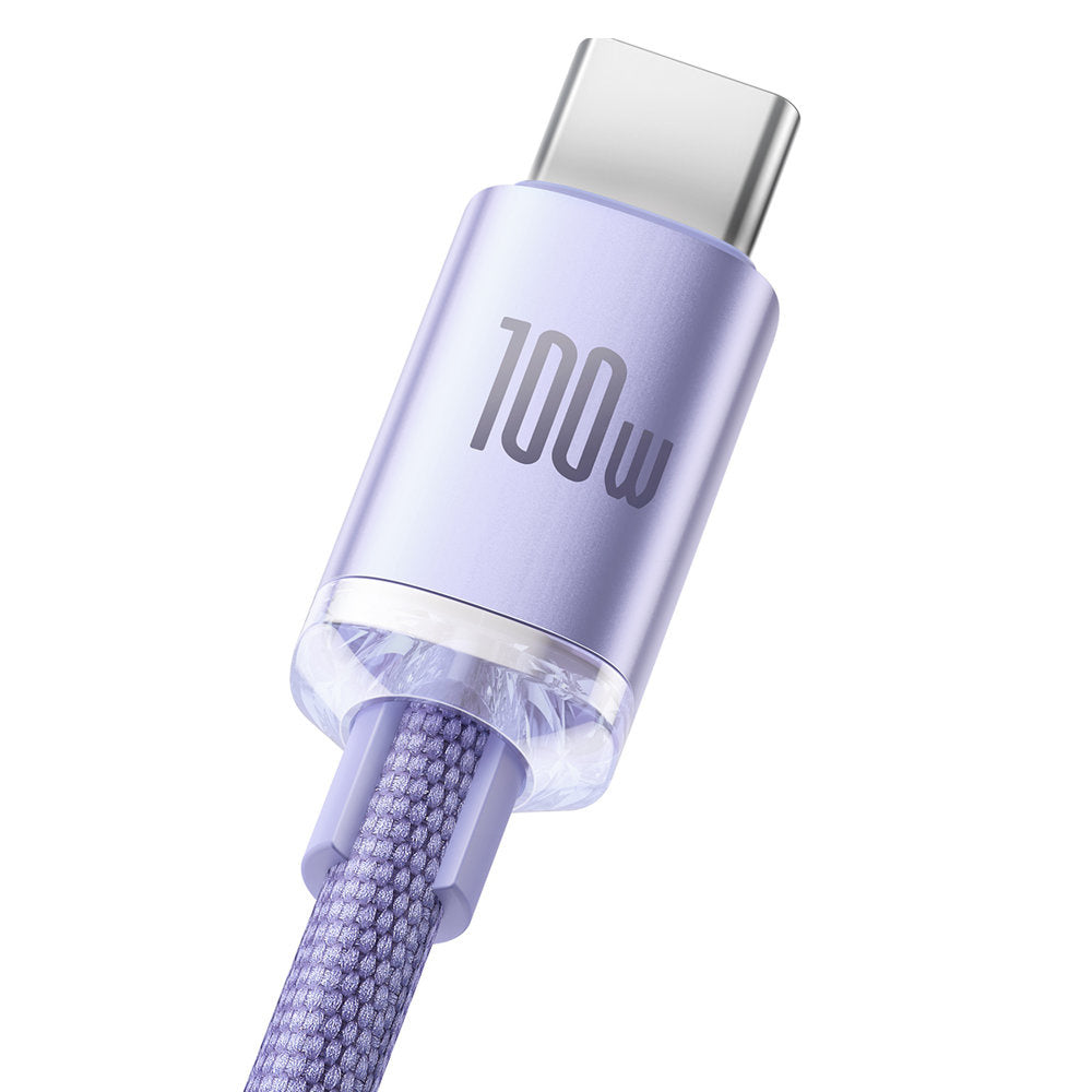 Baseus Crystal Shine Series kabel USB-A – USB-C do szybkiego ładowania i transferu danych 100W 2m