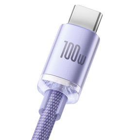Baseus Crystal Shine Series kabel USB-A – USB-C do szybkiego ładowania i transferu danych 100W 2m