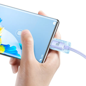 Baseus Crystal Shine Series kabel USB-A – USB-C do szybkiego ładowania i transferu danych 100W 2m