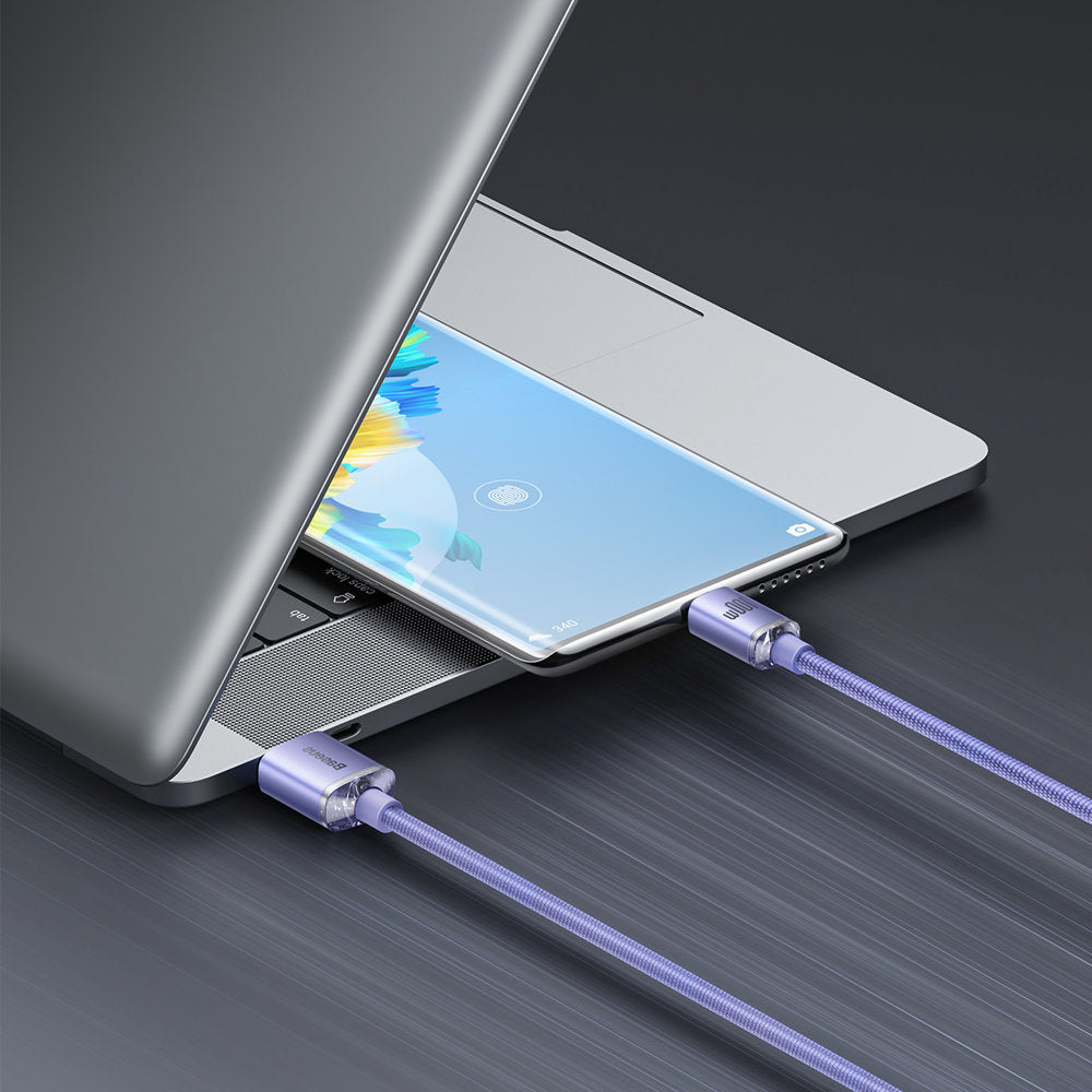 Baseus Crystal Shine Series kabel USB-A – USB-C do szybkiego ładowania i transferu danych 100W 2m