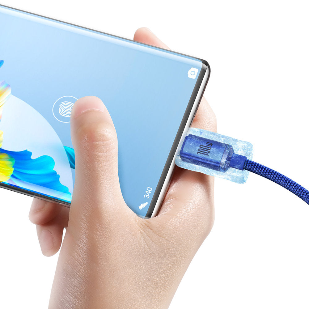 Baseus Crystal Shine Series Kabel USB-A – USB-C 100W 2m