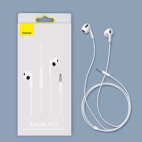 Baseus Encok H17 Słuchawki przewodowe minijack 3.5mm