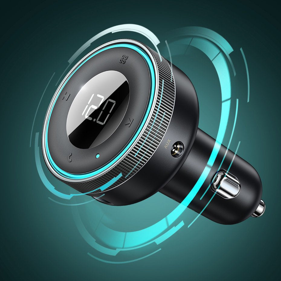 Baseus Enjoy Transmiter FM Ładowarka samochodowa 2x USB Bluetooth 5.0 3.4A (CCLH-01)