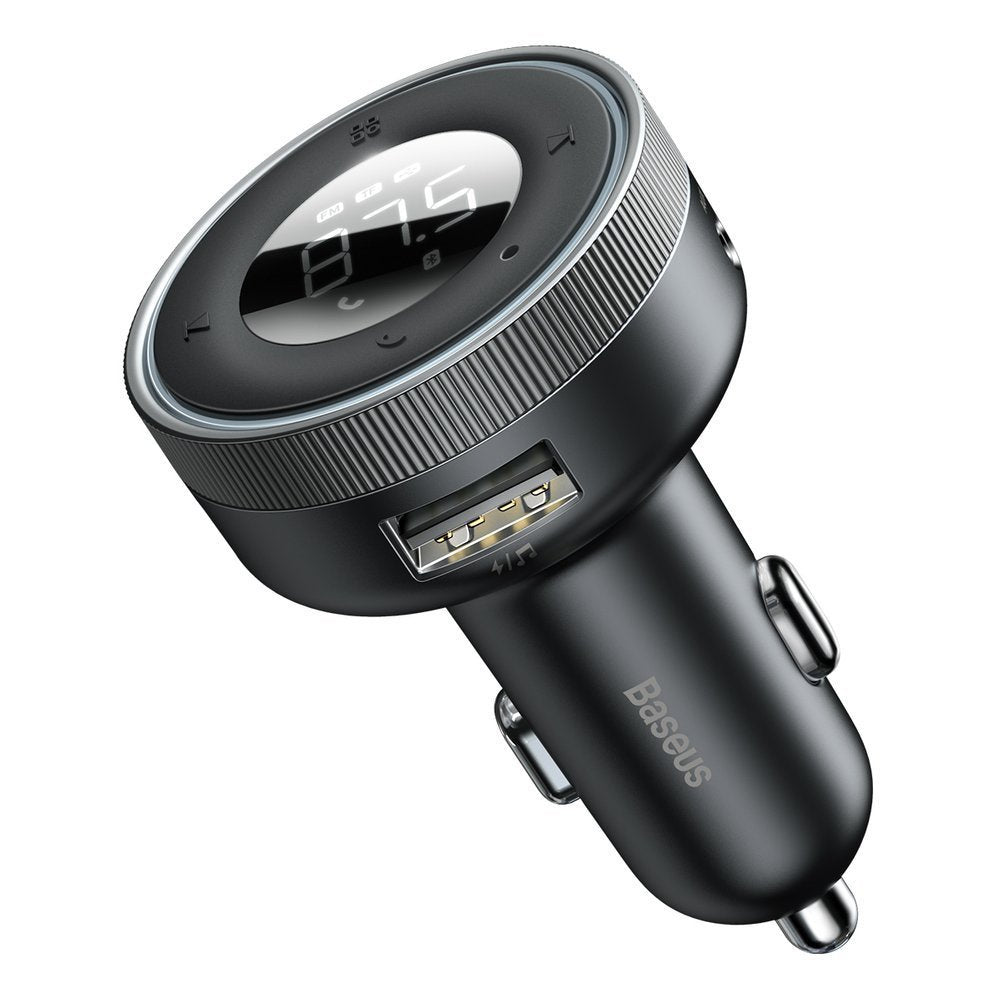 Baseus Enjoy Transmiter FM Ładowarka samochodowa 2x USB Bluetooth 5.0 3.4A (CCLH-01)