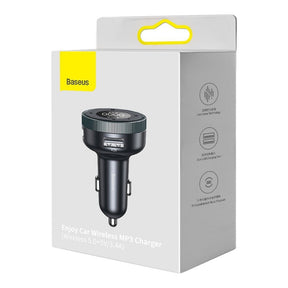 Baseus Enjoy Transmiter FM Ładowarka samochodowa 2x USB Bluetooth 5.0 3.4A (CCLH-01)