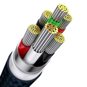 Baseus Flash Series Ⅱ kabel 3w1 do szybkiego ładowania USB-A do USB-C / Micro-USB / Lightning 66W 480Mb/s 1.2m