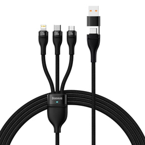 Baseus Flash Series II kabel USB Typ C / USB Typ A - USB Typ C / Lightning / micro USB 100 W 1,2 m