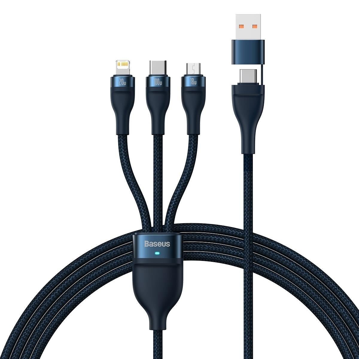 Baseus Flash Series II Kabel USB-C / USB-A – USB-C / Lightning / micro USB 100W 1,2 m