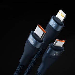Baseus Flash Series II Kabel USB - USB-C / Lightning / micro USB 100W 1,2 m