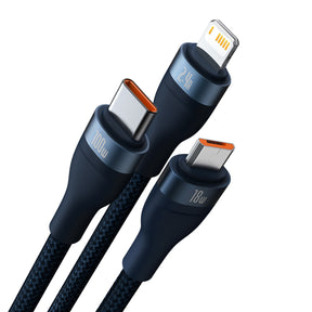 Baseus Flash Series II Kabel USB - USB-C / Lightning / micro USB 100W 1,2 m