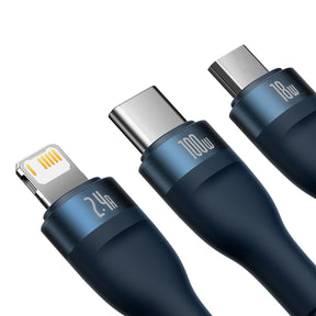 Baseus Flash Series II Kabel USB - USB-C / Lightning / micro USB 100W 1,2 m