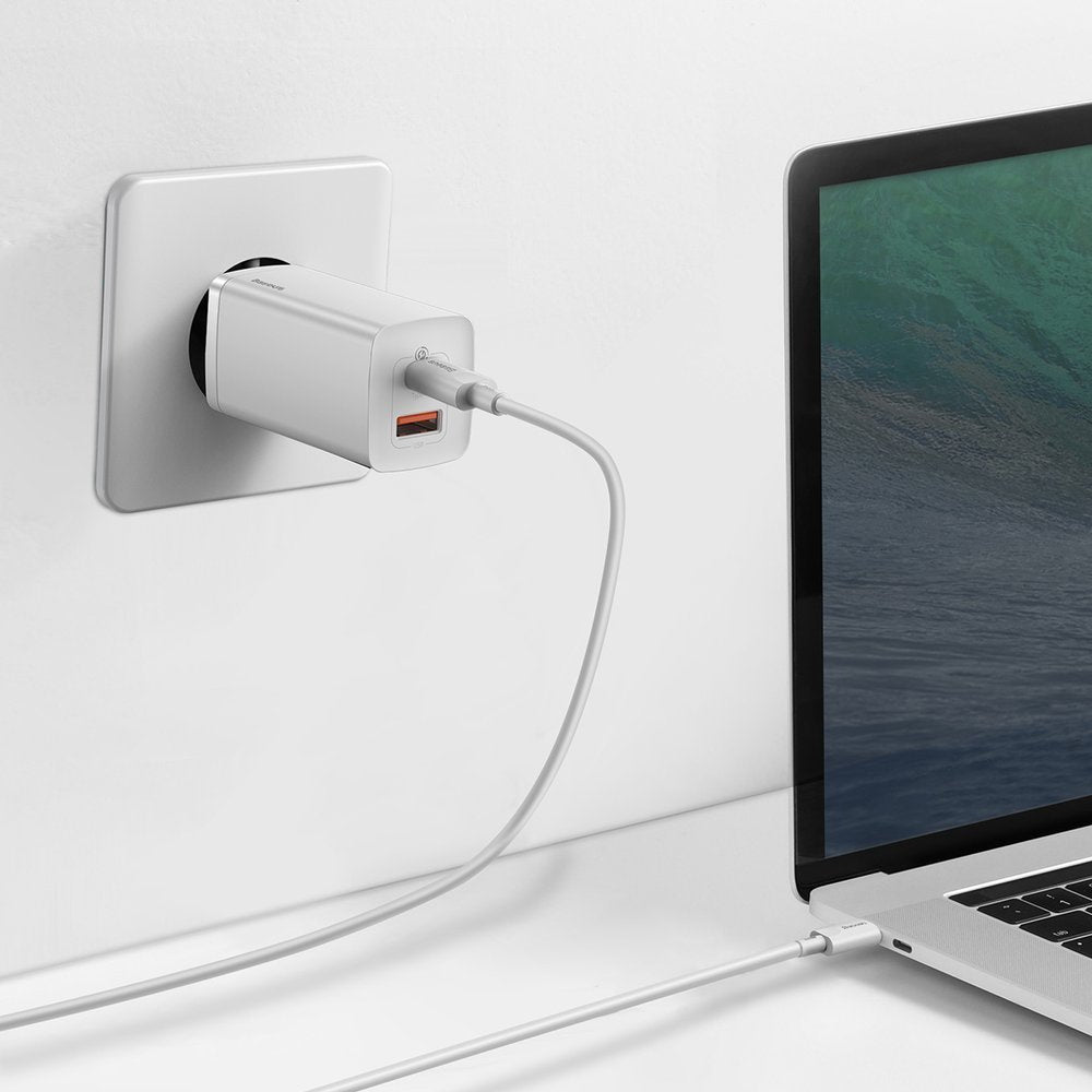 Baseus GaN2 Lite szybka ładowarka sieciowa 65W USB / USB Typ C Quick Charge 3.0 Power Delivery