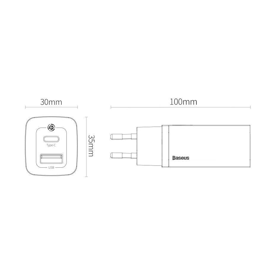 Baseus GaN2 Lite szybka ładowarka sieciowa 65W USB / USB Typ C Quick Charge 3.0 Power Delivery