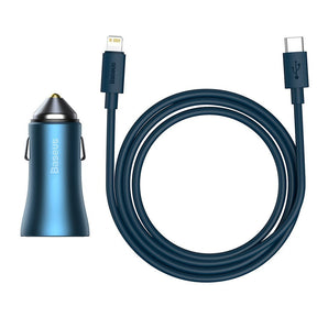Baseus Golden Contactor Pro szybka ładowarka samochodowa 40W USB-A USB-C Power Delivery Quick Charge