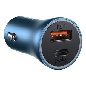 Baseus Golden Contactor Pro szybka ładowarka samochodowa 40W USB-A USB-C Power Delivery Quick Charge