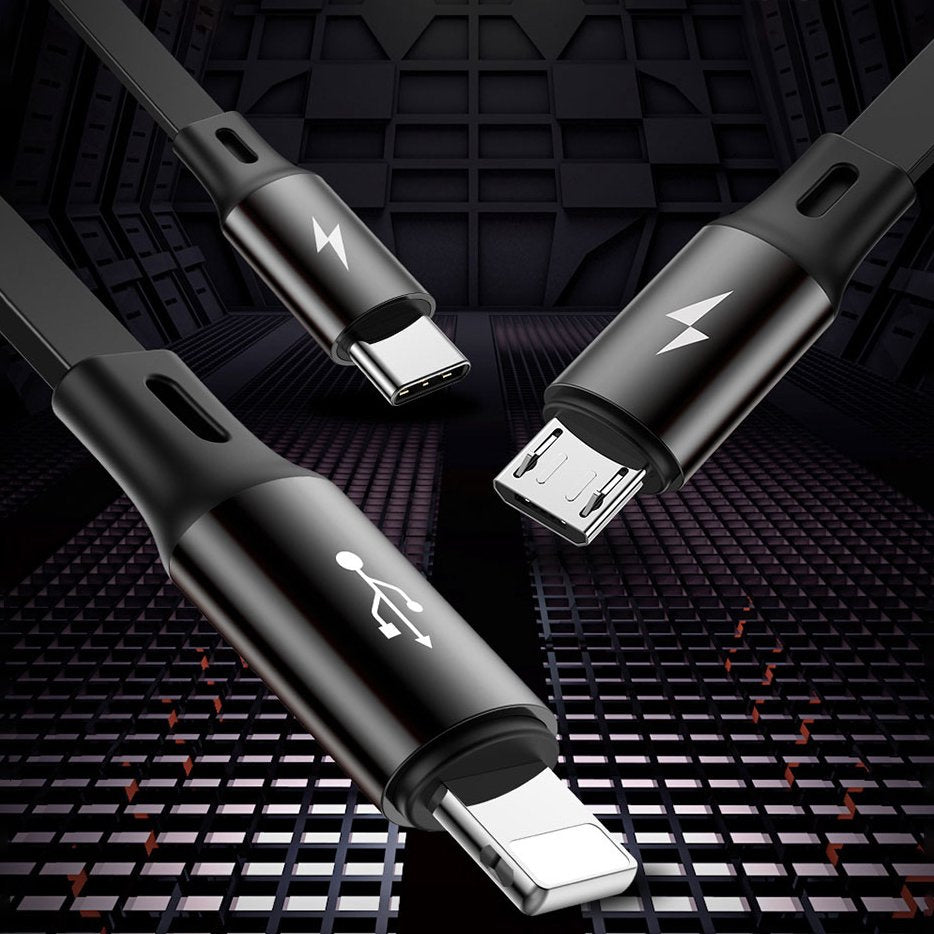 Baseus Golden Loop rozwijany kabel 3w1 USB - micro USB / Lightning / USB-C 3.5A 35cm - 120cm