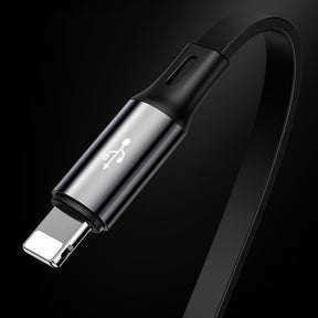 Baseus Golden Loop rozwijany kabel 3w1 USB - micro USB / Lightning / USB-C 3.5A 35cm - 120cm