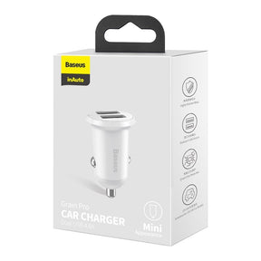 Baseus Grain Pro ładowarka samochodowa 2x USB 4,8 A