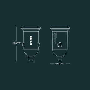 Baseus Grain Pro ładowarka samochodowa 2x USB 4,8 A