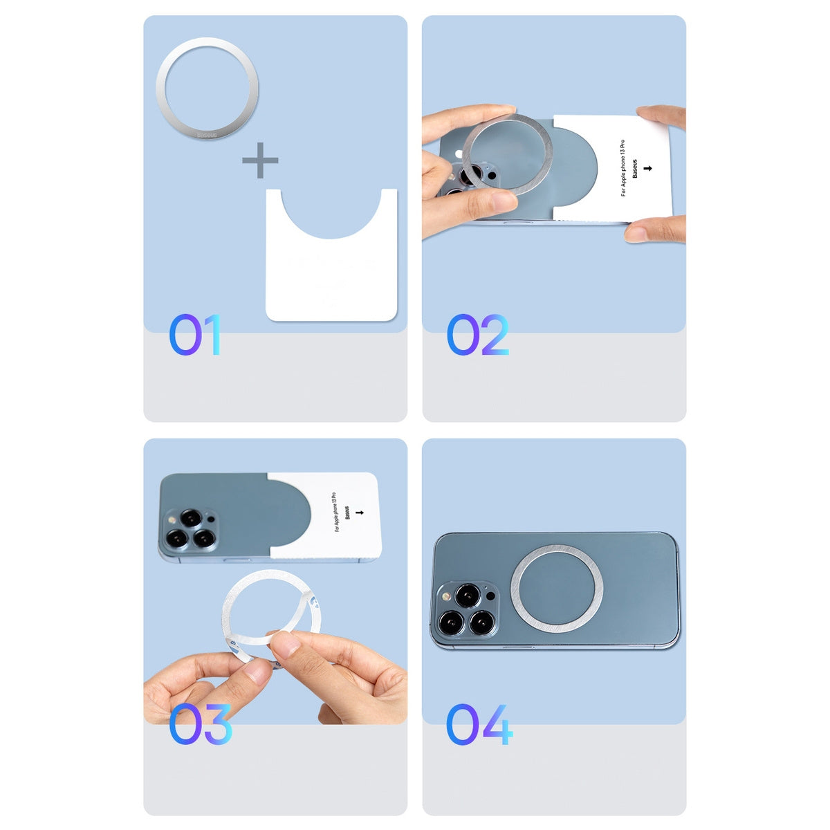 Baseus Halo Series Magnetyczny Pierścień (2 szt./opakowanie)