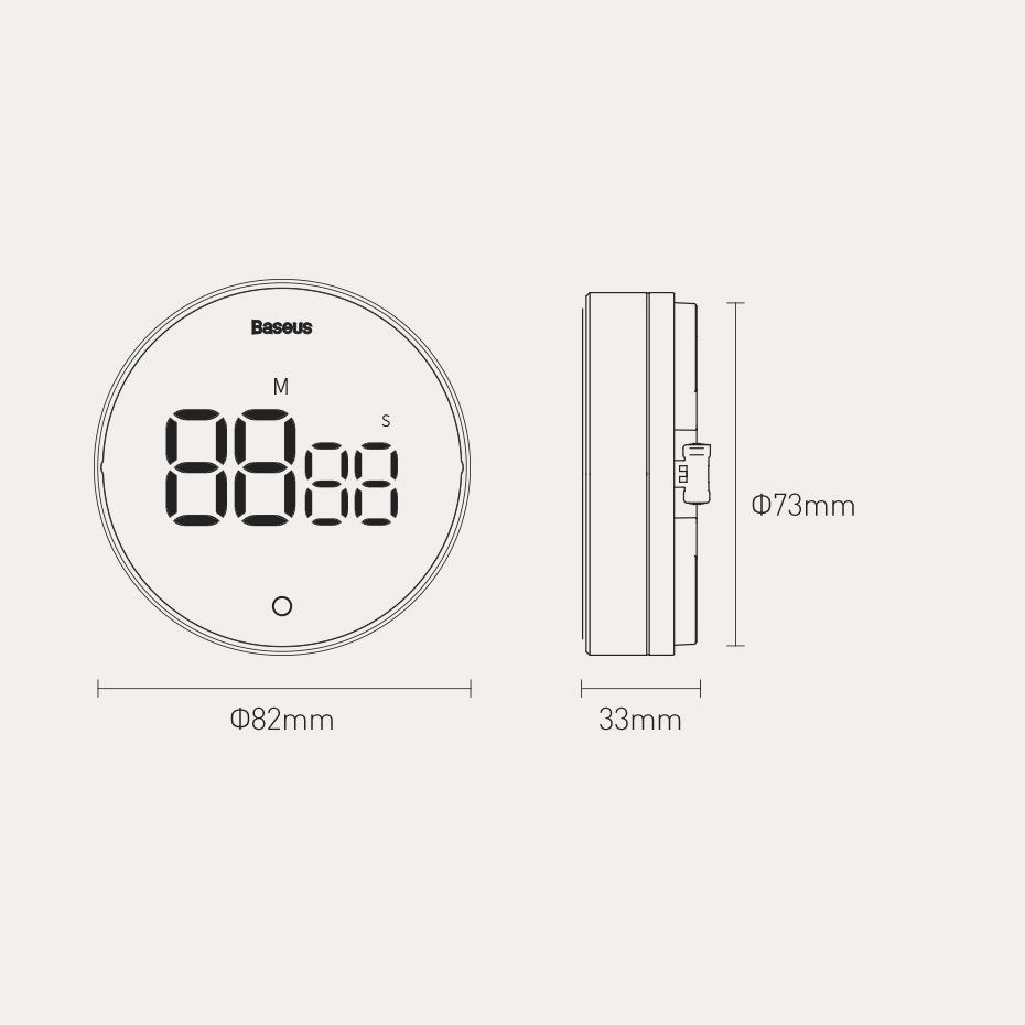 Baseus Heyo Pro obrotowy minutnik czasomierz elektroniczny timer