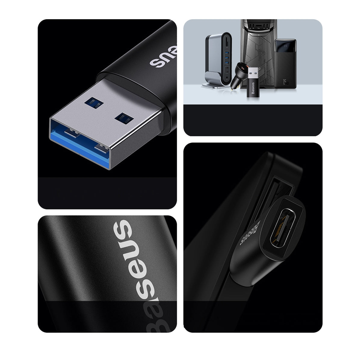 Baseus Ingenuity Series Mini przejściówka adapter USB 3.1 OTG do USB Typ C