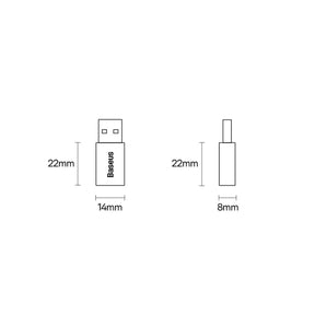 Baseus Ingenuity Series Mini przejściówka adapter USB 3.1 OTG do USB Typ C
