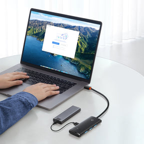 Baseus Lite Series Przejściówka HUB USB-C - 4x USB 3.0 25cm